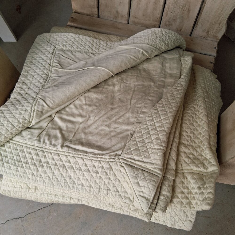 WESTPOINT STEVENS DIAMOND QUILTED PATTERN BED DUVET QUEEN COVER